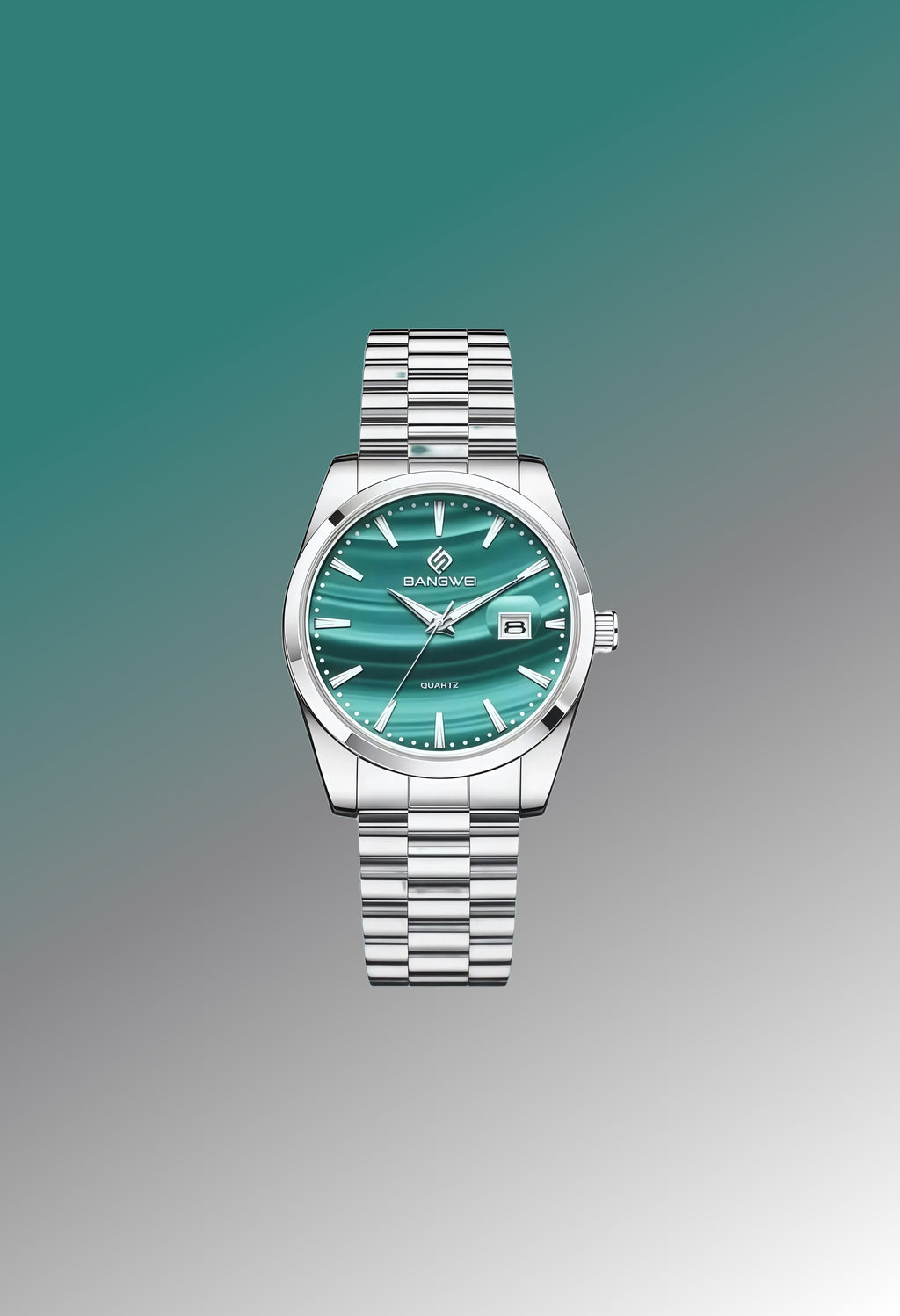 Bangwei Luxury Women’s Waterproof Quartz Watch – Luminous Stainless Steel