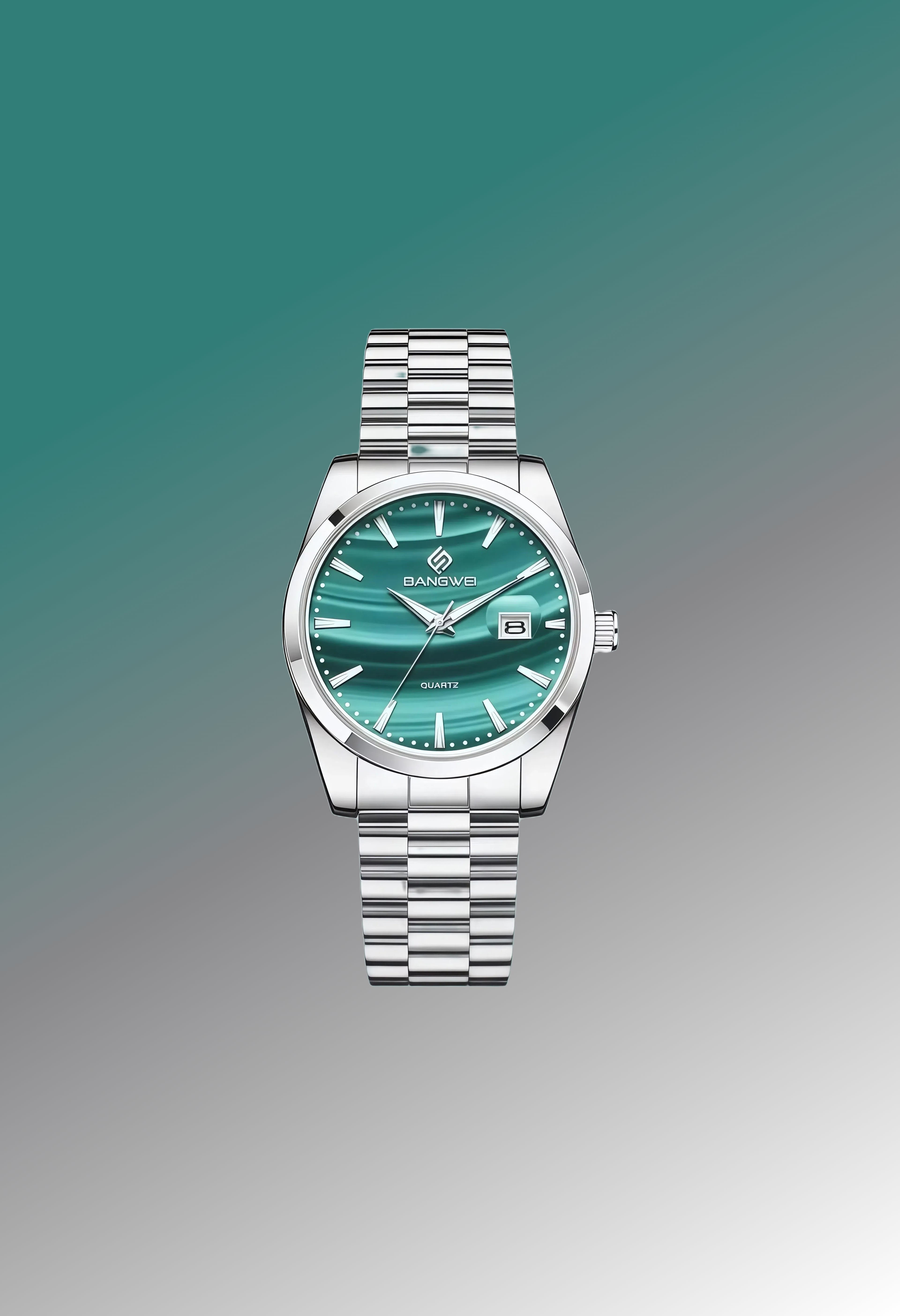 Bangwei Luxury Women’s Waterproof Quartz Watch – Luminous Stainless Steel