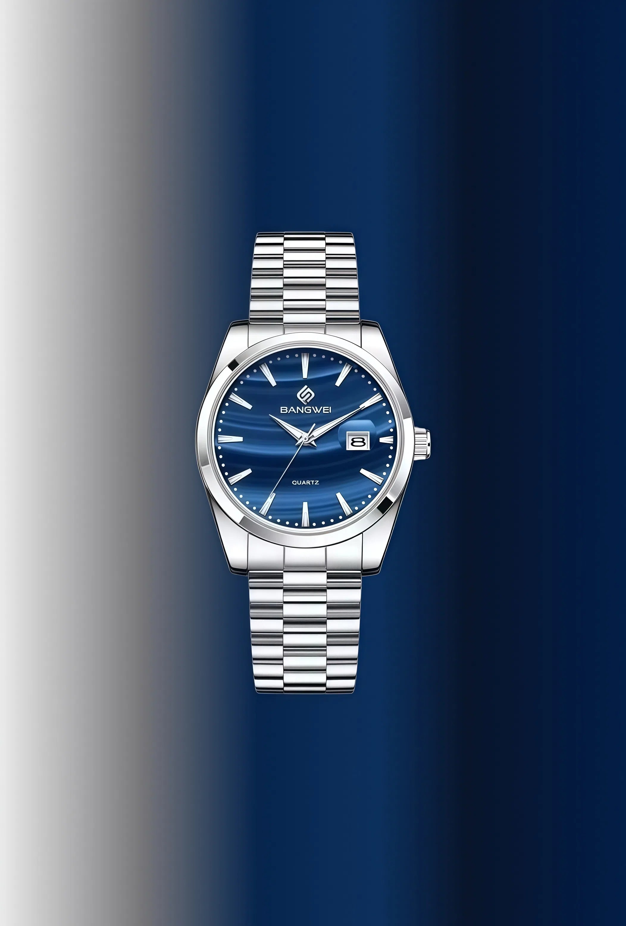 Bangwei Luxury Women’s Waterproof Quartz Watch – Luminous Stainless Steel