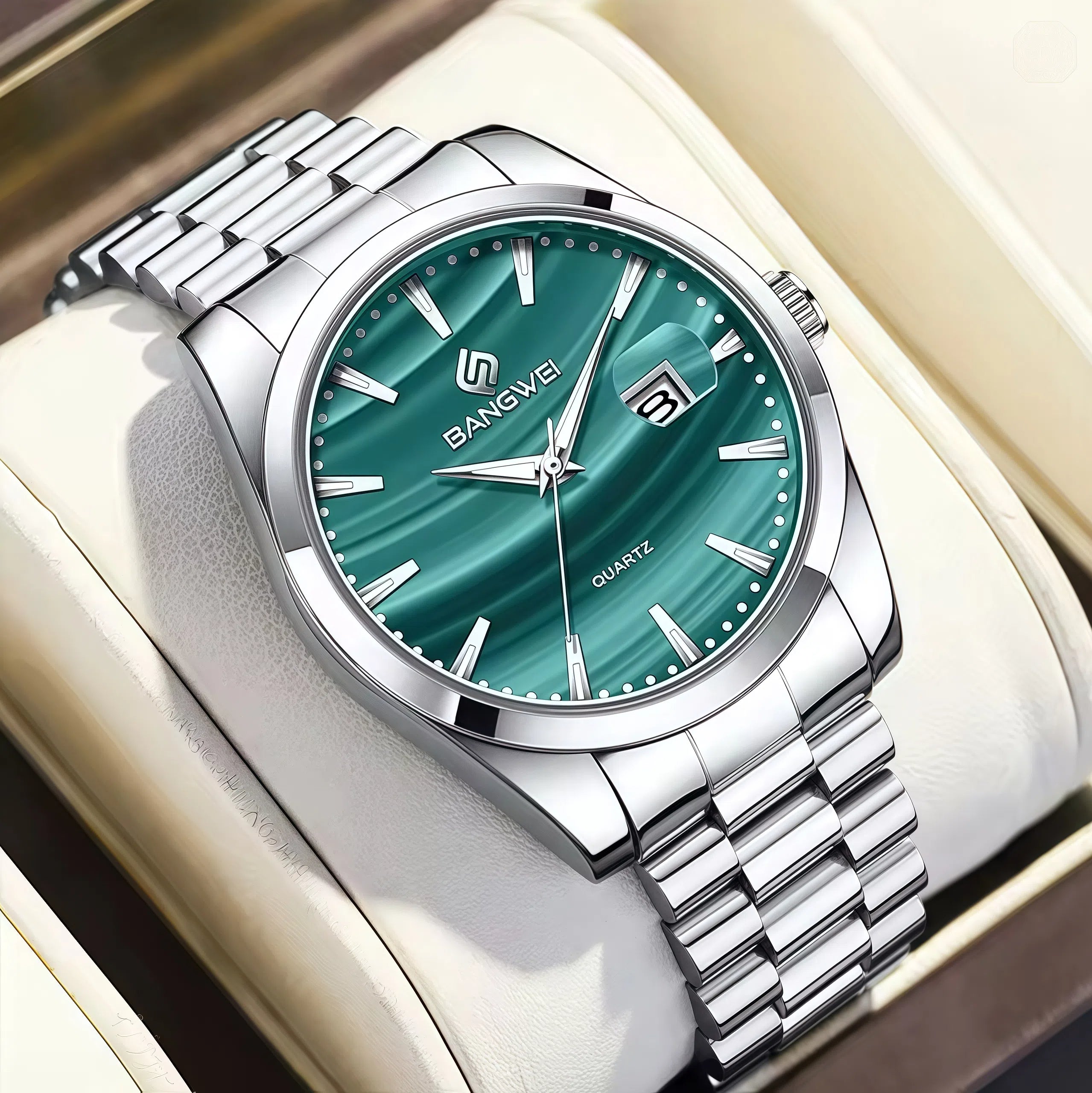 Bangwei Luxury Women’s Waterproof Quartz Watch – Luminous Stainless Steel